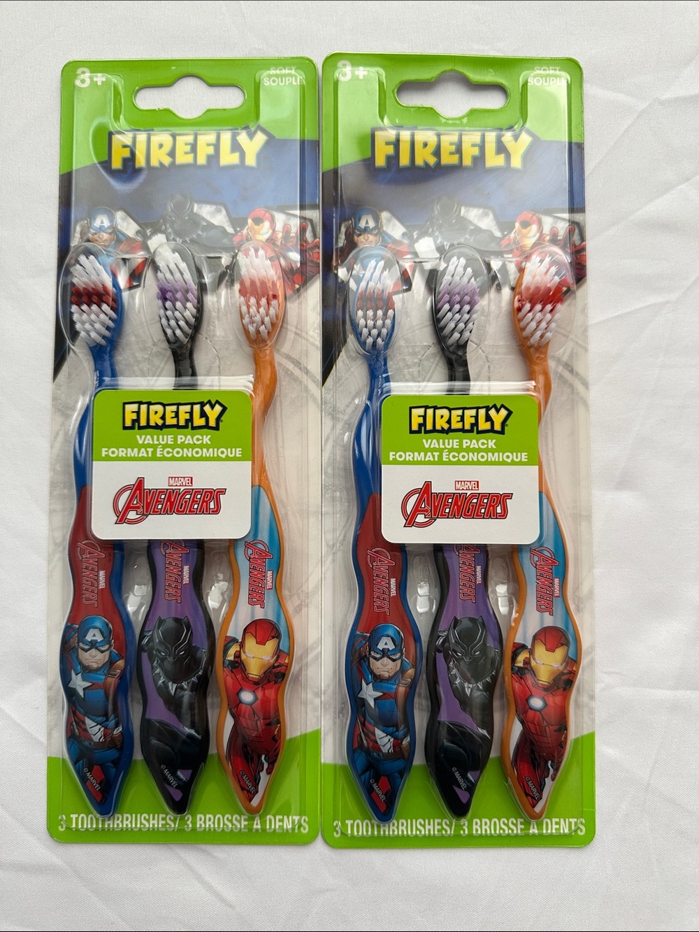 Firefly Marvel Avengers Kids Toothbrushes Soft Bristles 6-Pack Set